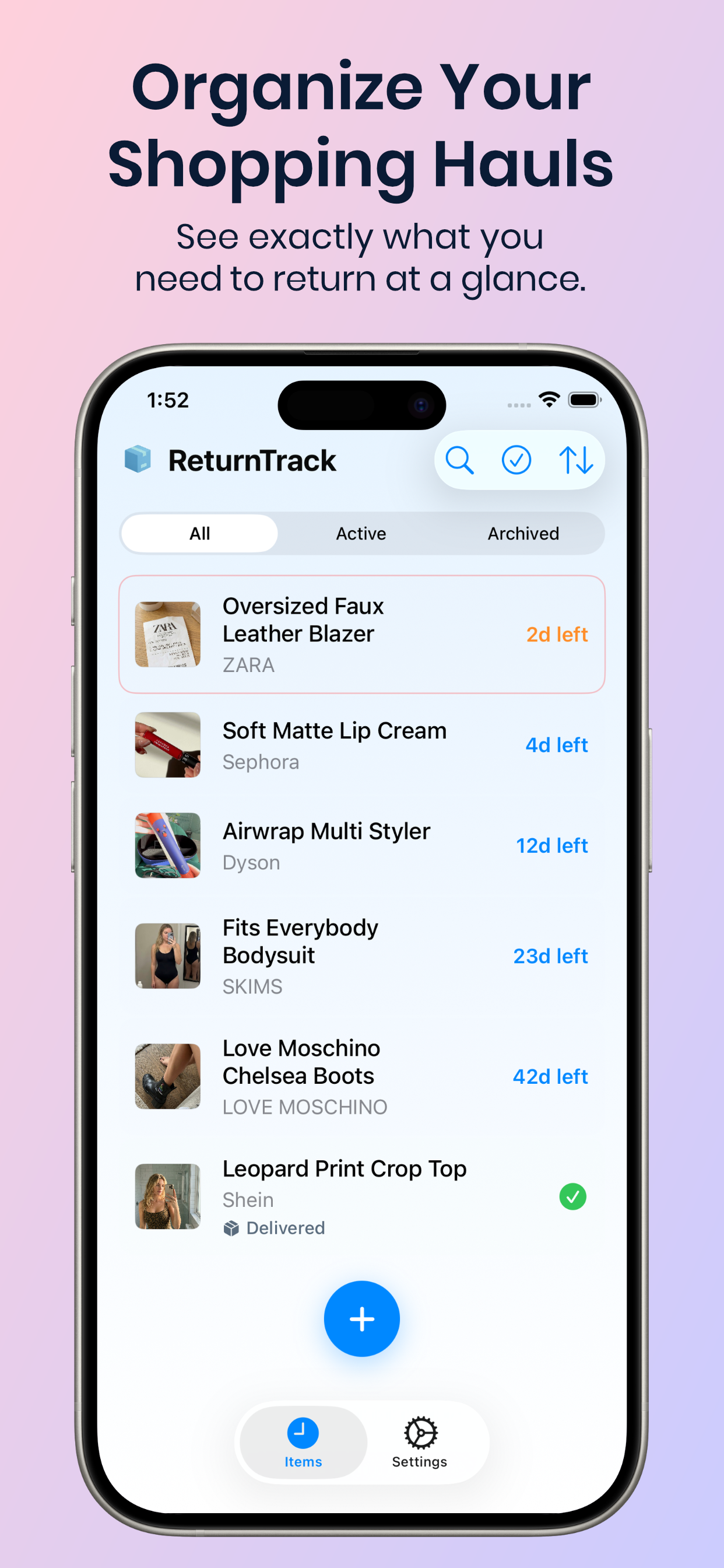 ReturnTrack Screenshot 1